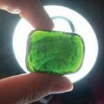 Foto de amostra de Vidro com 100% de ADF em substituição à sílica, POLLI, 2014.