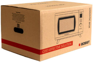 Foto de caixa de papelão da Bobst